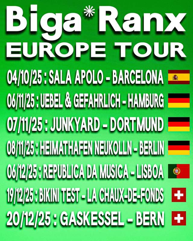 Biga Ranx Europe Tour 2025