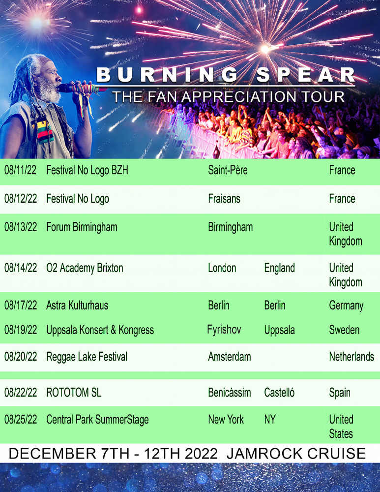Burning Spear - The Fan Appreciation Tour