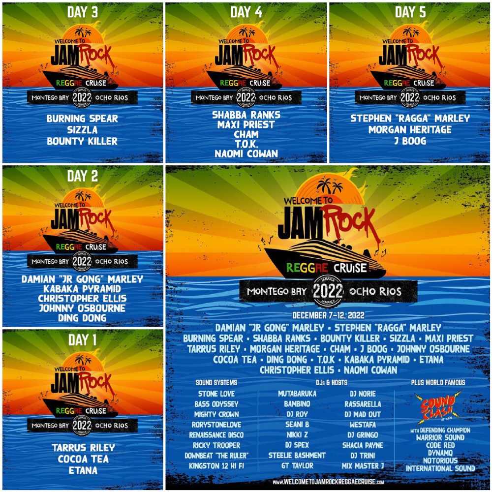 2022 - Welcome To Jamrock Reggae Cruises
