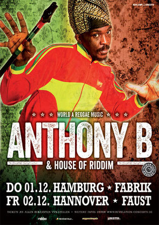 Anthony B - Poster - Hamburg + Hannover
