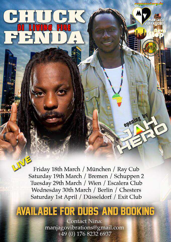 Chuck Fenda & Jah Hero Tour - Spring 2016