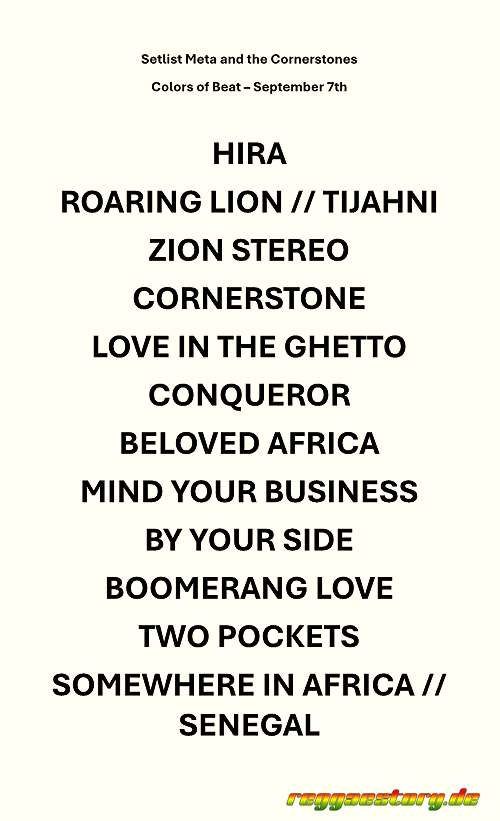 Meta Dia & The Cornerstones - Setlist - COB Festival 2024