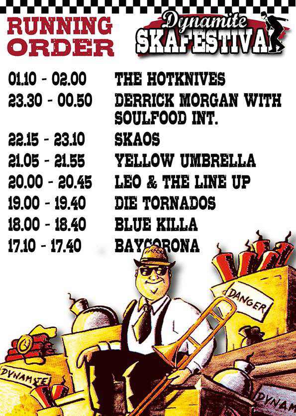 Dynamite Ska 2015 - Running Order
