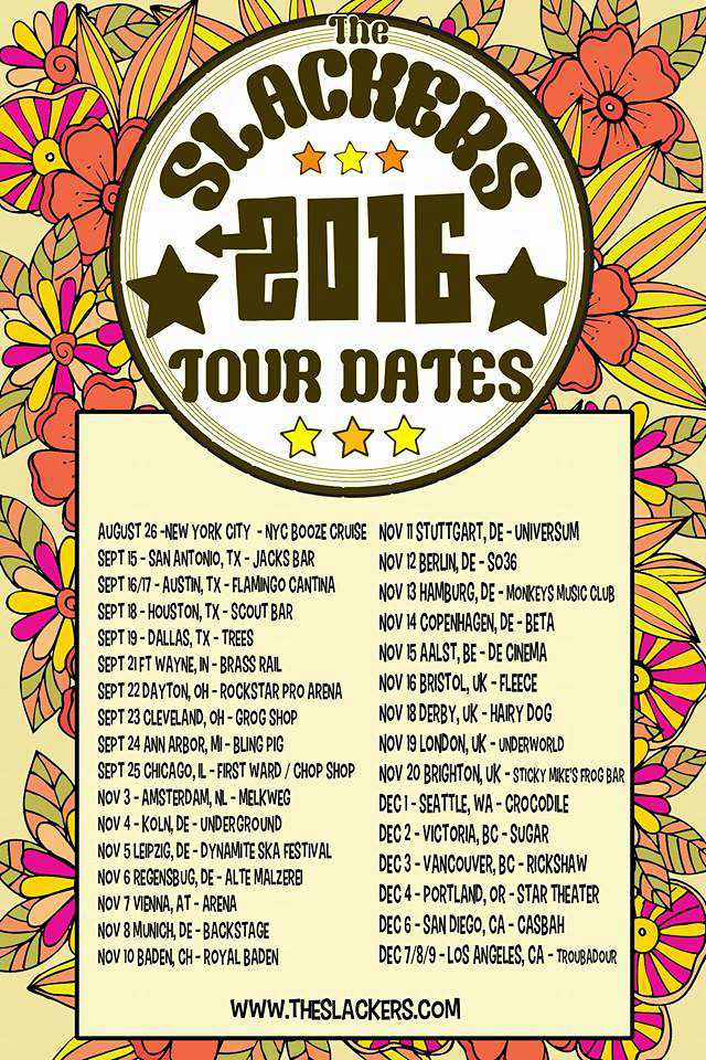 The Slackers Herbst Tour 2016