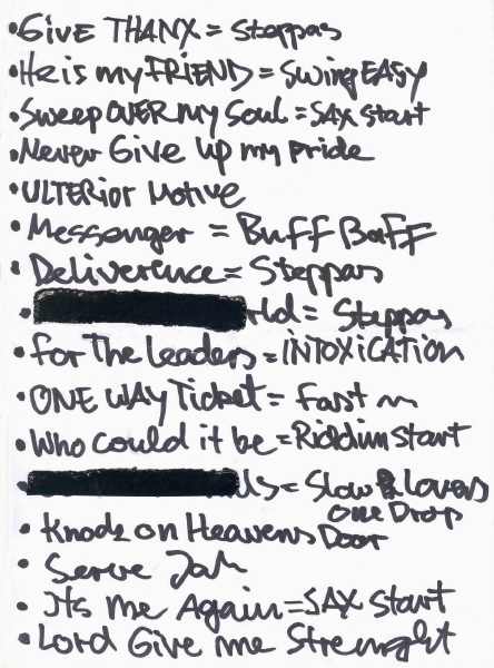 Luciano - Setlist