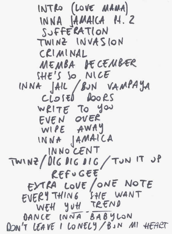 Mellow Mood - Setlist