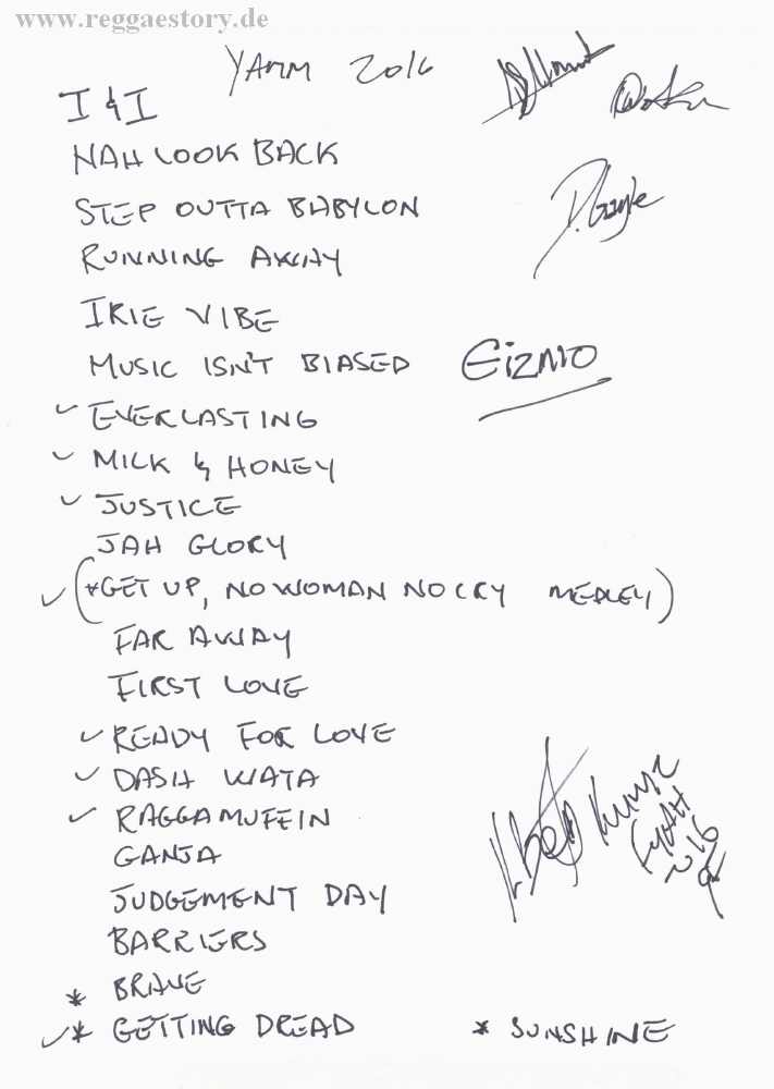 Raging Fyah - Setlist Berlin 2016