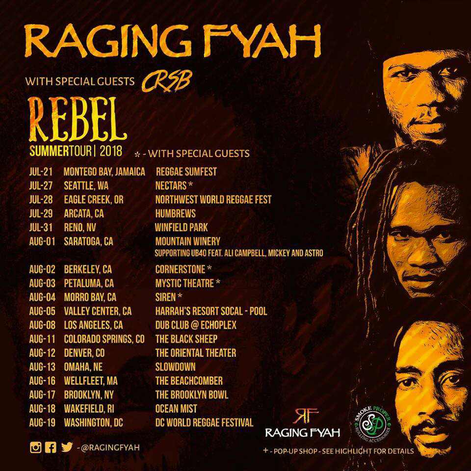 Raging Fyah Sommer Tour 2018