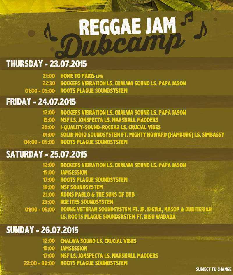 Running Order Dubcamp