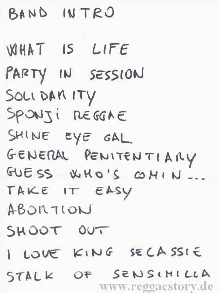 Mykal Rose - Setlist - Reggae Jam 2017