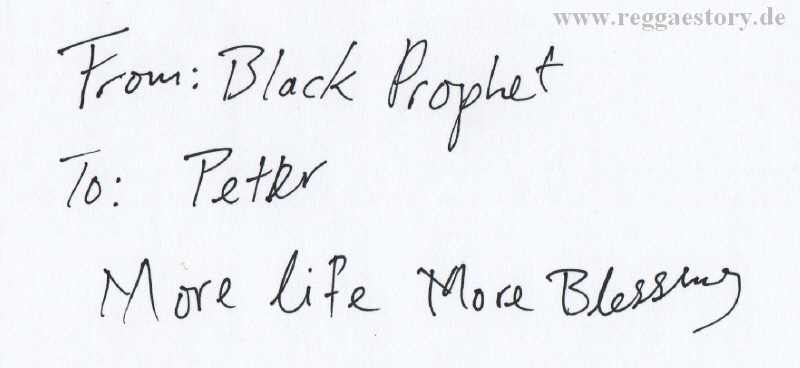Black Prophet - Words