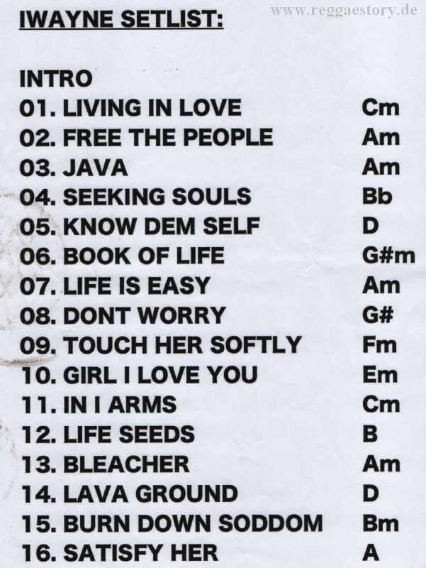 I-Wayne - Setlist - Reggae Jam 2019