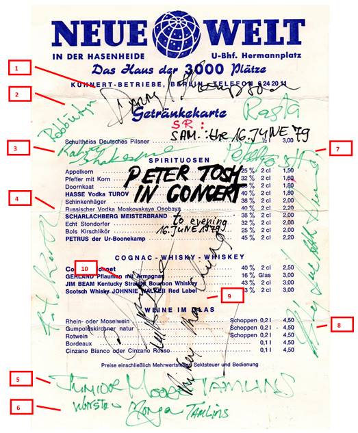 Peter Tosh & Band - Berlin 1979