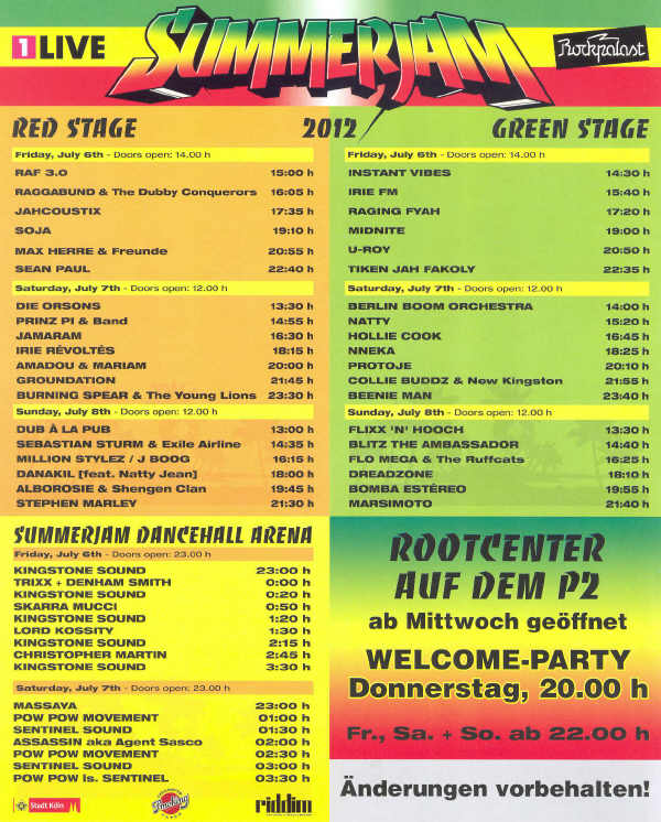 Running Order