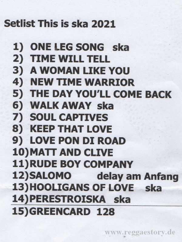 Yellow Umbrella - Setlist - This Is Ska 2021