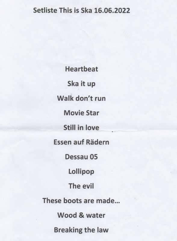 Die Tornados - Setlist - This Is Ska 2022