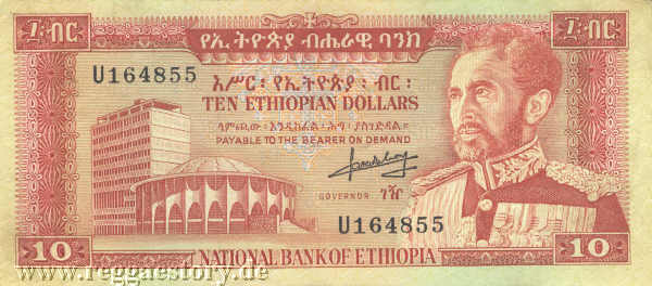 Ten Ethiopian Dollar Selassie