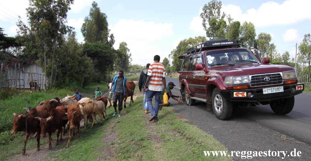 Ethiopia 2015 - Reifenpanne
