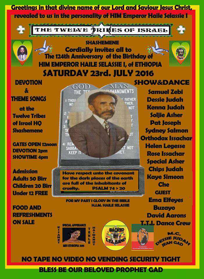 Haile Selassie 124th Birthday Celebration - Shashemene