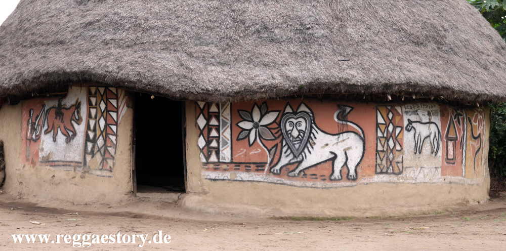 Ethiopia - Rundh&uuml;tte - Malerei