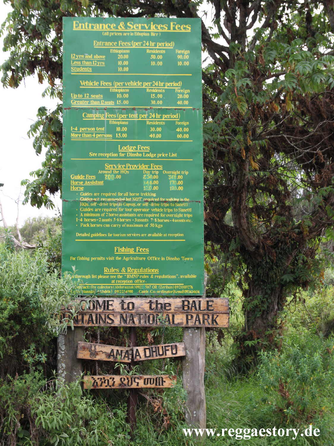 Ethiopia - Oromia - Bale Mountains National Park HQ - Dinsho