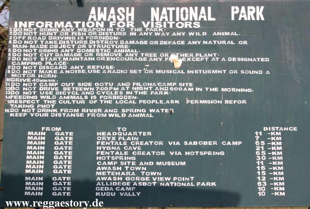 Ethiopia - Awash Nationalpark - Entrance