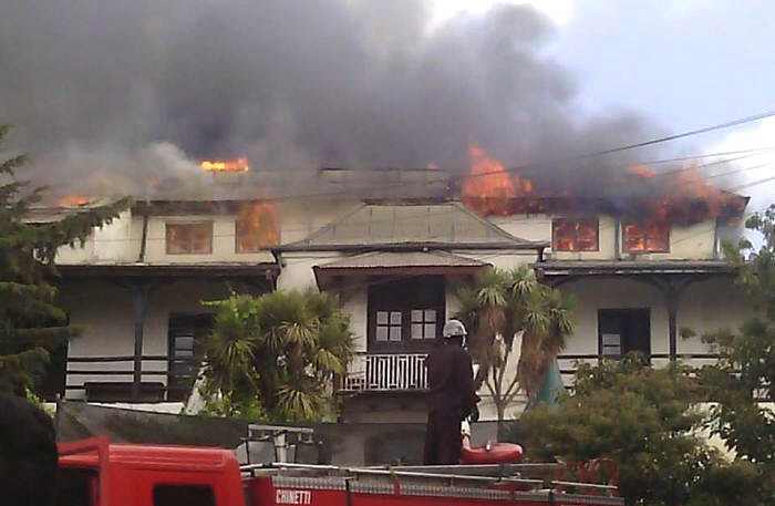 Fire in tha Taitu Hotel - Addis Ababa