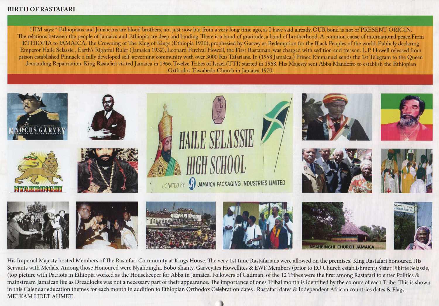 Empress Menen Foundation Kalender 2018-2019