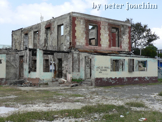 Morant Bay - Das abgebrannte Courthouse.