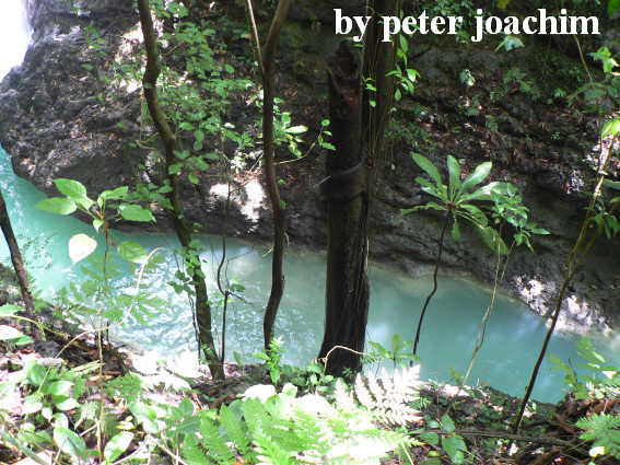 Flusslauf vor den Somerset Falls von oben